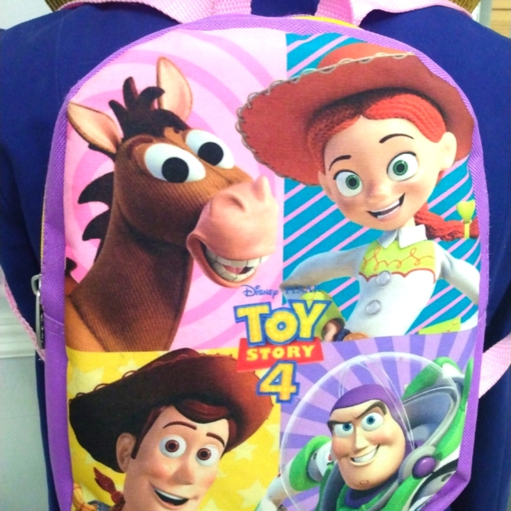 BACKPACK Toy Story 4 Disney Pixar Small Size Pink & Purple x Bioworld, Like New